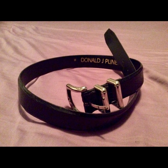 Donald J. Pliner Accessories - DONALD J PLINER silver & leather belt